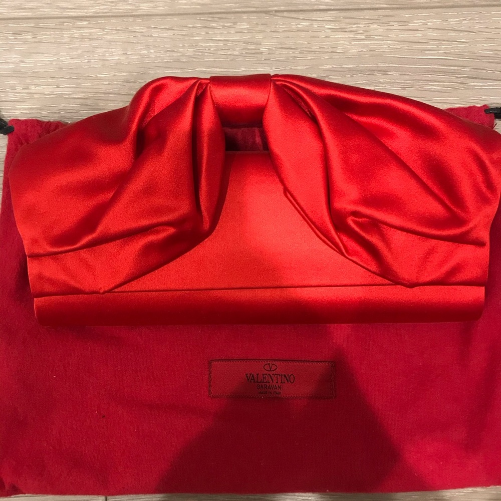 Authentic Valentino Satin Clutch
